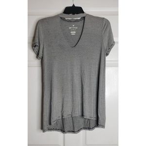 Black and White Striped/ American Eagle Top
